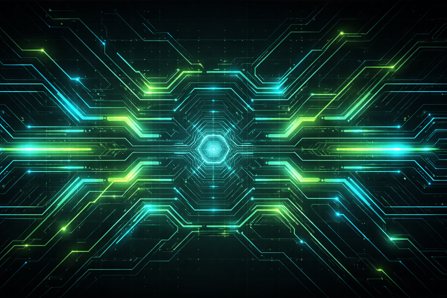 Soyut teknoloji deseni neon illüstrasyonu